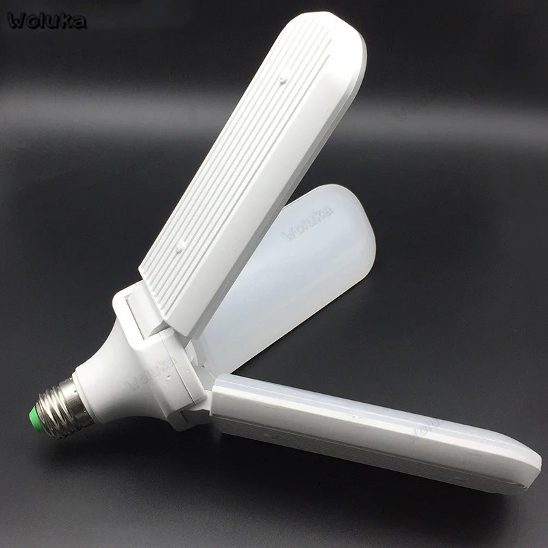 Светодиодная лампа с тремя листьями складной светильник для гаража и дома