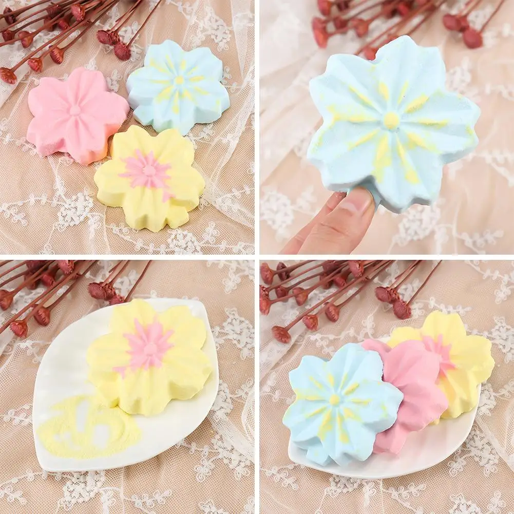 

Random Color 65g Natural Skin Care Petal Shaped Bath Salt Bomb Exfoliating Moisturizing Bubble Bath Bombs Ball For Adult Kids