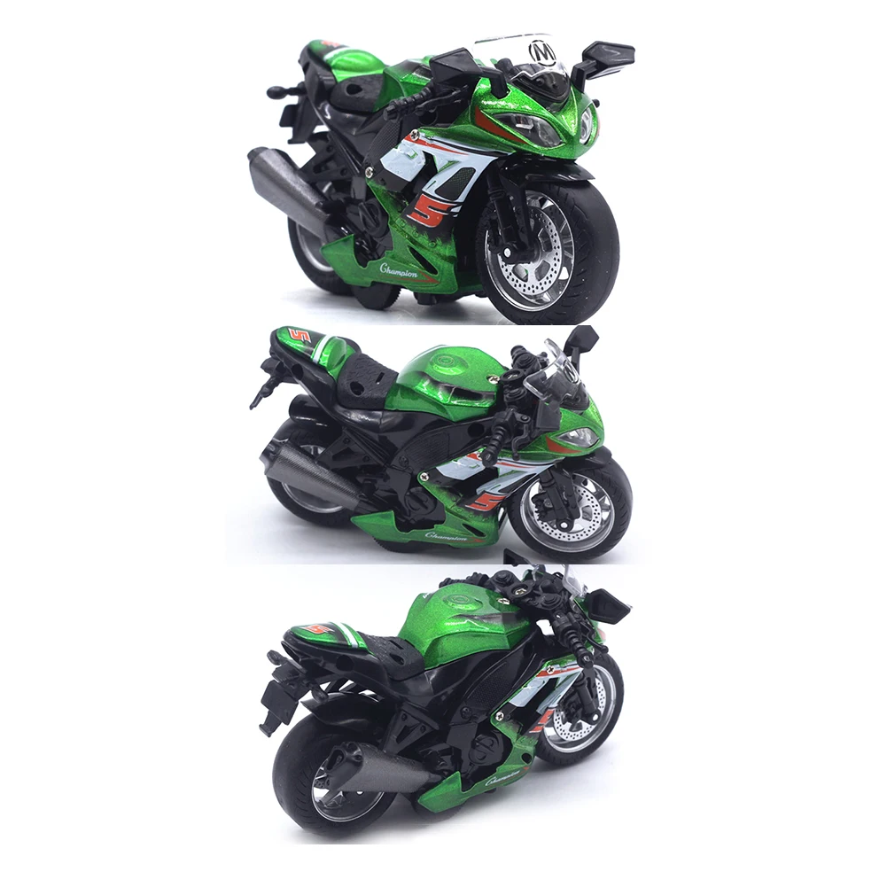 

Free Drop Shipping 1/14 Simulation Motorcycle Pull Back Model Motorcycle with LED Music Learning Kids Toy gift for children kid