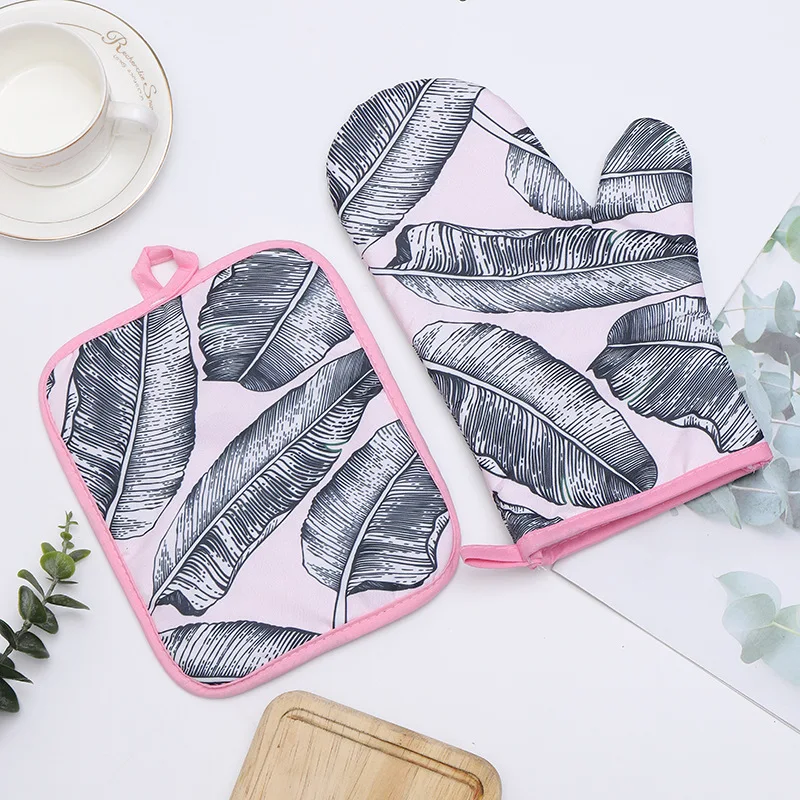 Перчатки термостойкие для микроволновки прихватки кухни утолщенные перчатки