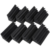 new 8 pack of 4 6 in x 4 6 in x 9 5 in black soundproofing insulation bass trap acoustic wall foam padding studio foam tiles 8p