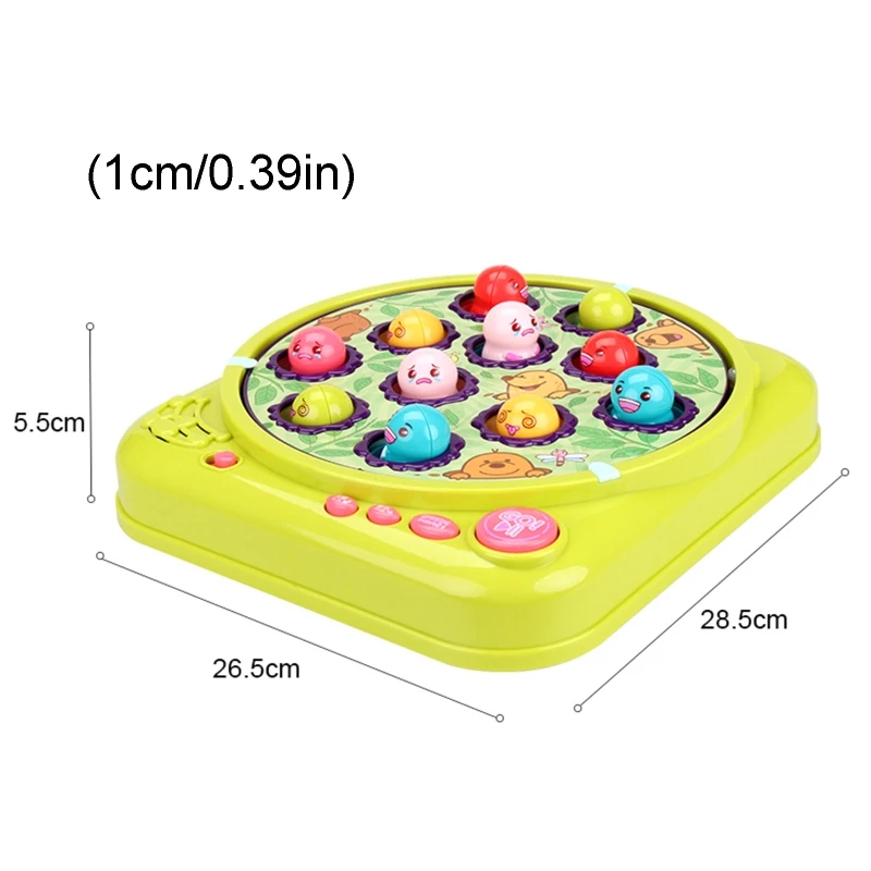

Children Electric Whack-A-Mole Toy Pounding Knocking Hamster Music Parent-Kid Interactive Game Machine Kids Early Learning Gifts