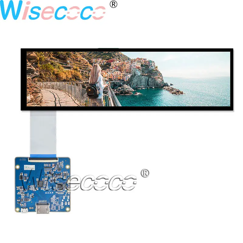 Whole Set Raspberry Pi Wisecoco 8,8 дюймовый ЖК-Дисплей 1920 × 480 ips экран 40 pin с HDMI MIPI USB драйвер платы для автомобильного дисплея - Цвет: Whole Set