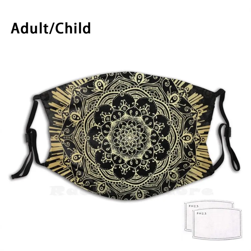 

Мандала «Золотой Дух»/дзен, йога Золотая Мандала для взрослых и детей, фильтр Pm2.5 «сделай сам», маска мандала, мандала, религиозный дзен