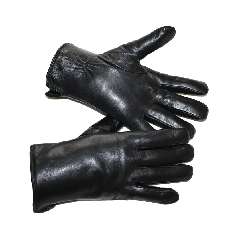 Перчатки мужские зимние из овечьей кожи толстые теплые с меховой подкладкой