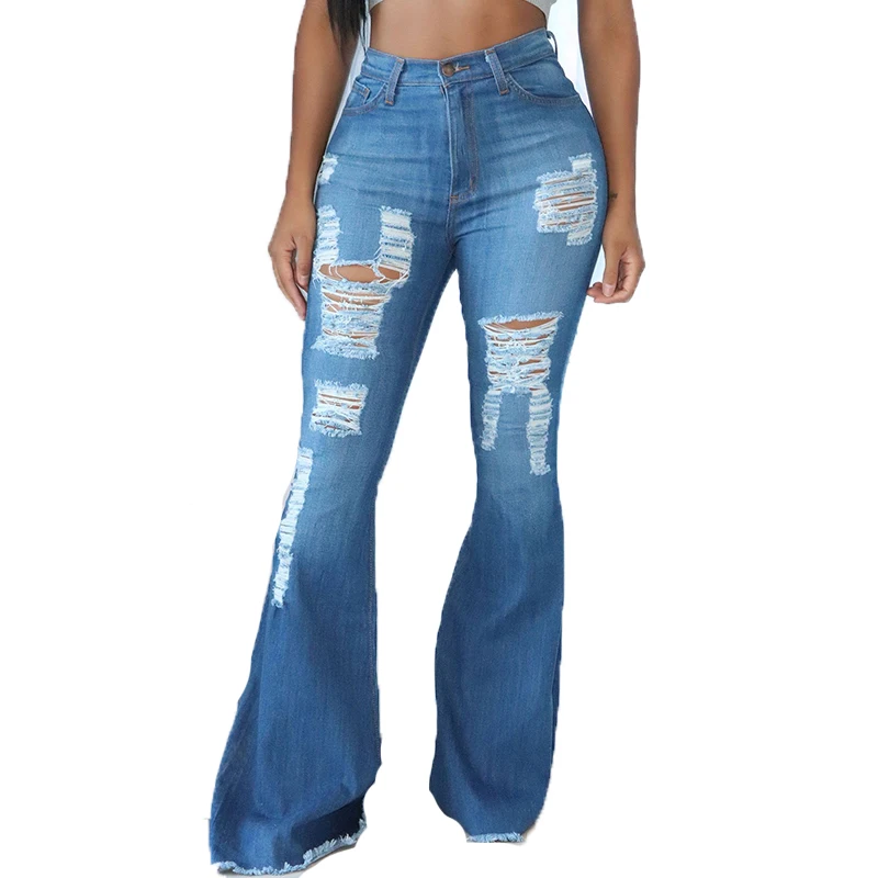 

2020 женские осень-зима рваные джинсы с дырками и высокой талией и карманами свободного покроя, повседневный узкие джинсовые штаны Femme европе...