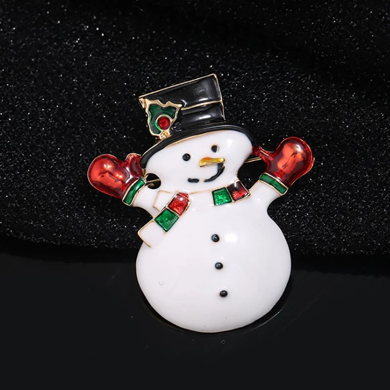 Рождественские Броши заколки милый Санта Клаус шляпа перчатки колокольчики