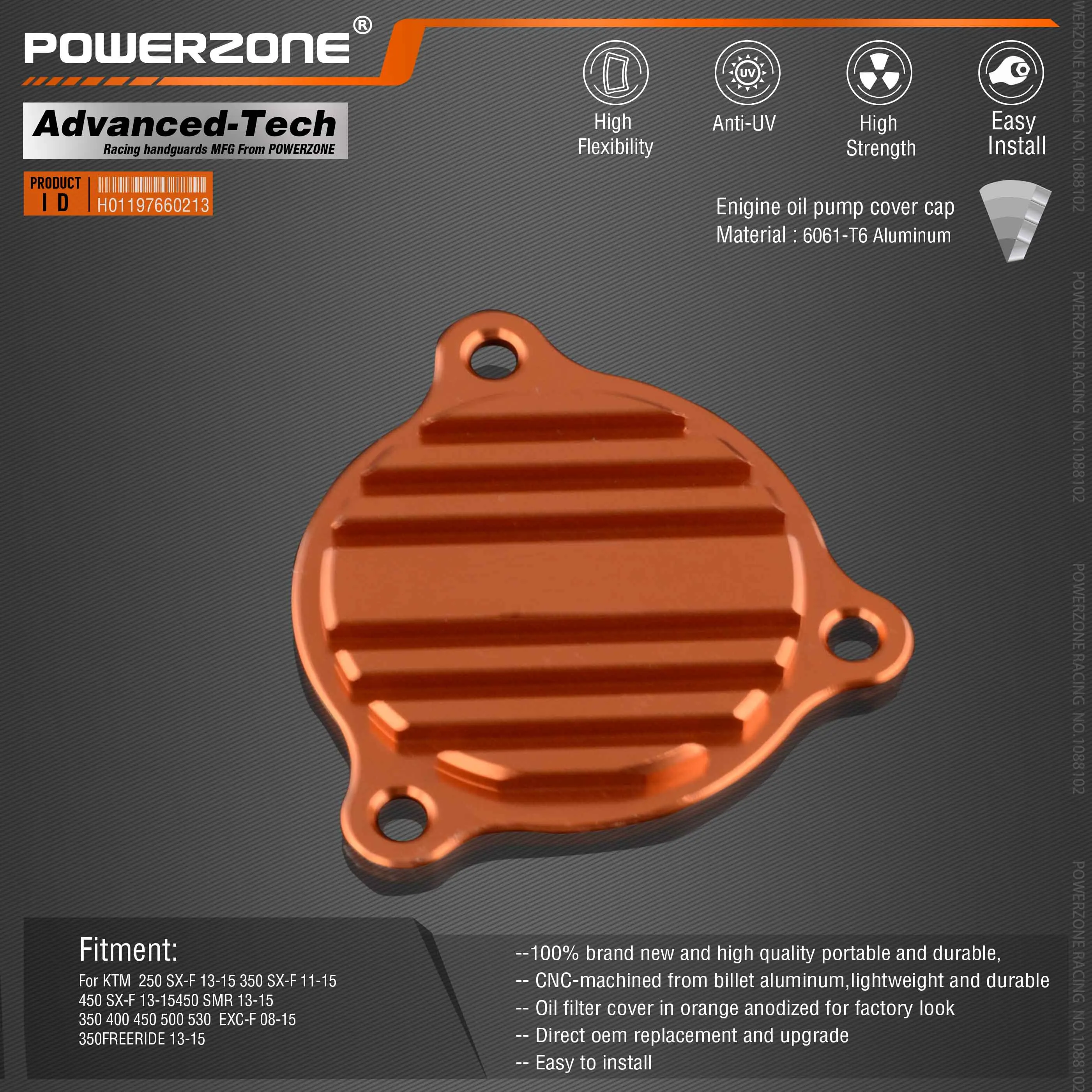 Крышка колпачка масляного насоса Powerzone для KTM 250SX-F450SX-F 450SMR 350Freeride13-15 350 SX-F 11-15350 400 450