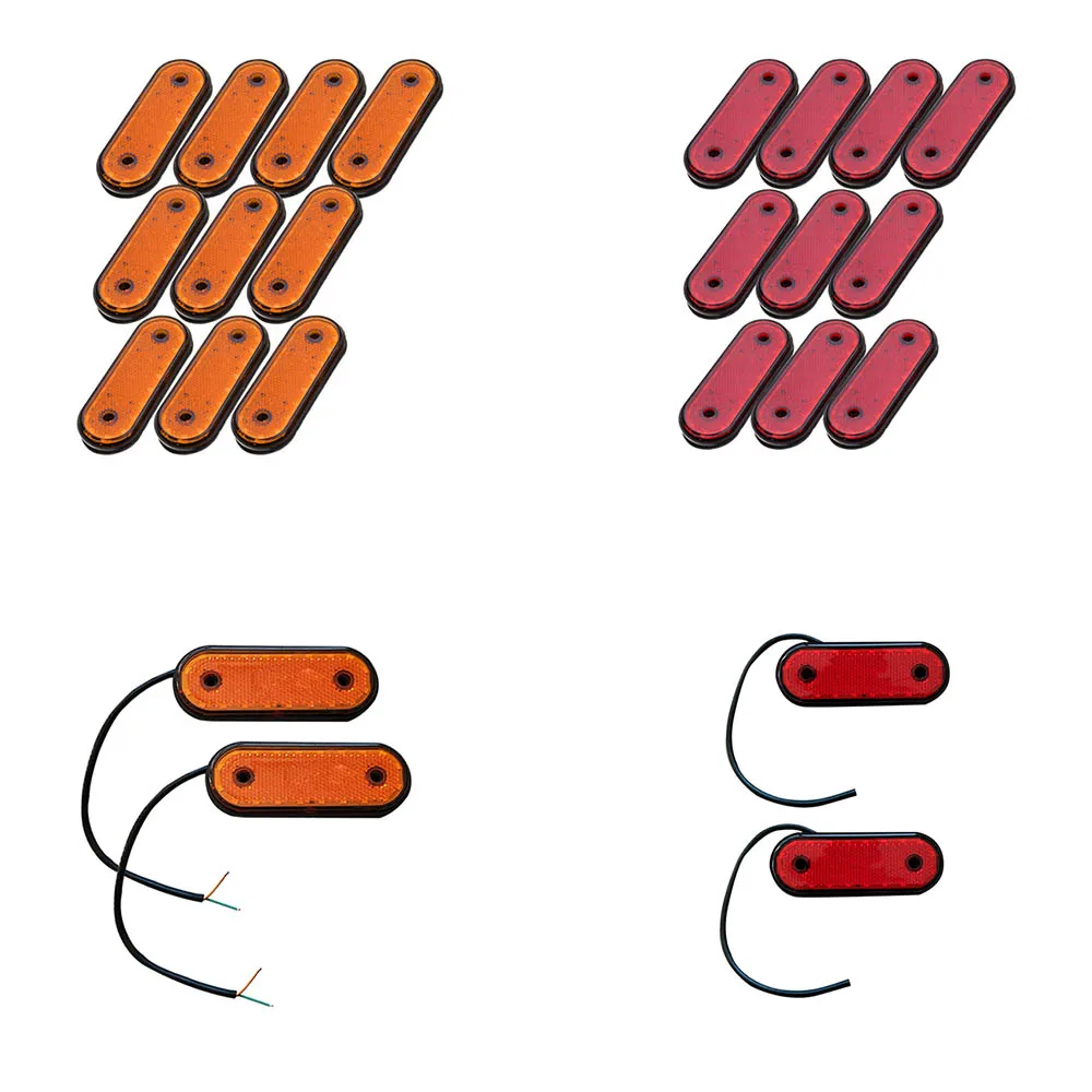 10 шт. Желтый 24 В ферменная лампа корпус желтый светильник маркер боковой