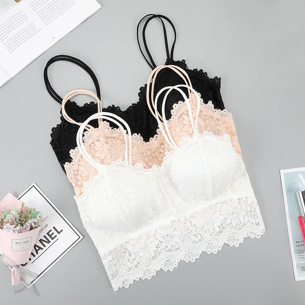 топ кружево бюстгалтер женский Кружевной бюстгальтер без косточек женское