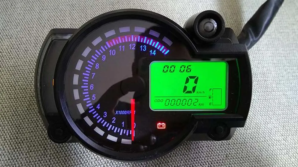 Современный KOSO 14000 об/мин Черный Белый ЖК Цифровой Мотоцикл одометр спидометр