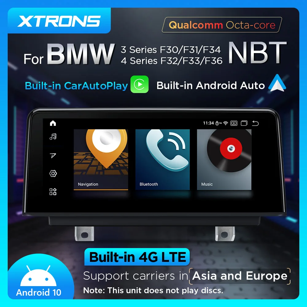 XTRONS 10 25 'ɺndroid 11 Qualcomm 8 Core 4 + 64 автомобильная стереосистема для BMW