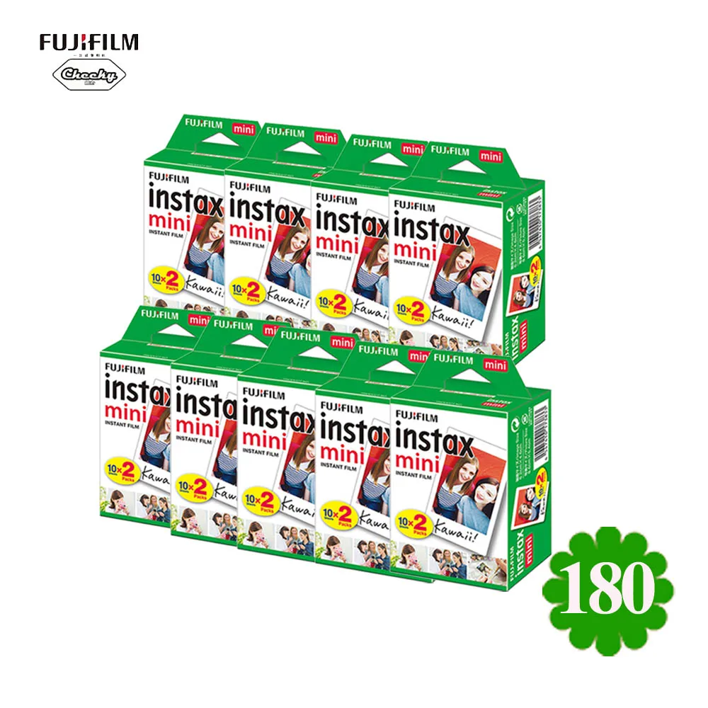 180 Sheets Fujifilm Instax Mini 8 9 пленка 10-200 лист мини белая моментальная фотобумага для камеры Instax Mini7s 25 50s 90 фотобумага белая - Цвет: 180 Sheets