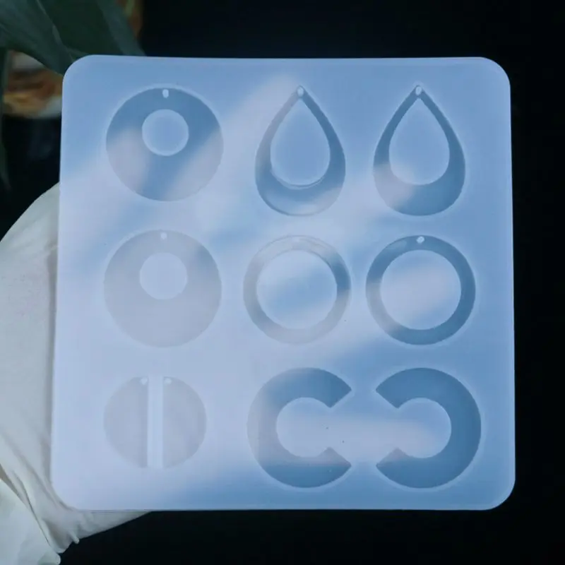 

Crystal Epoxy Resin Mold Earring Pendant Casting Silicone Mould DIY Crafts Jewelry Making Tools