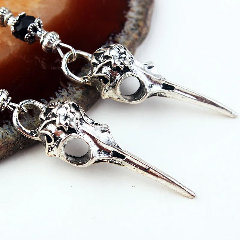 

Vintage Bull Skull Earrings Earrings Punk Gothic Crow Skull Ear Hook Earrings