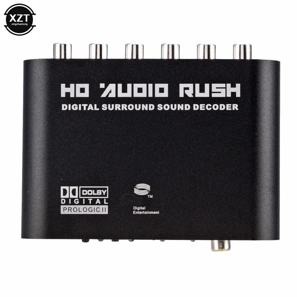 5.1 channel Digital to Analog Stereo AC3 Audio Converter Optical SPDIF Coaxial AUX 6 RCA Sound Decoder Amplifier | Электроника