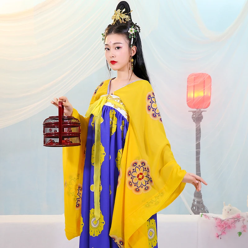 

cosplay hanfu women Traditional chinese Ancient Costume Tang Dynasty style skirt Improved Hanfu Confucian skirt fairy dress set