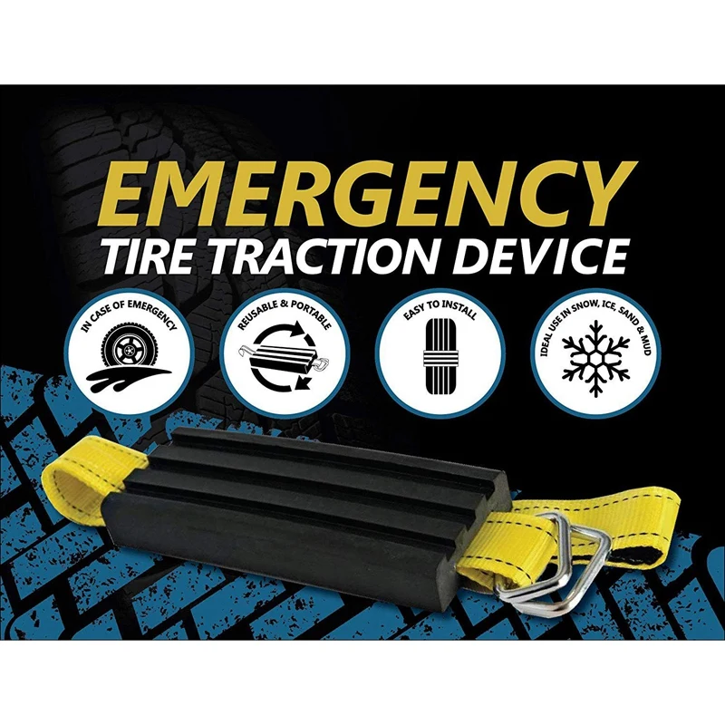 

Snow Anti Skid Tire Blocks , Mud and Sand Tire Traction Device, -for Trucks, SUVs and Cars and Small SUVs, Easy to Install Set o