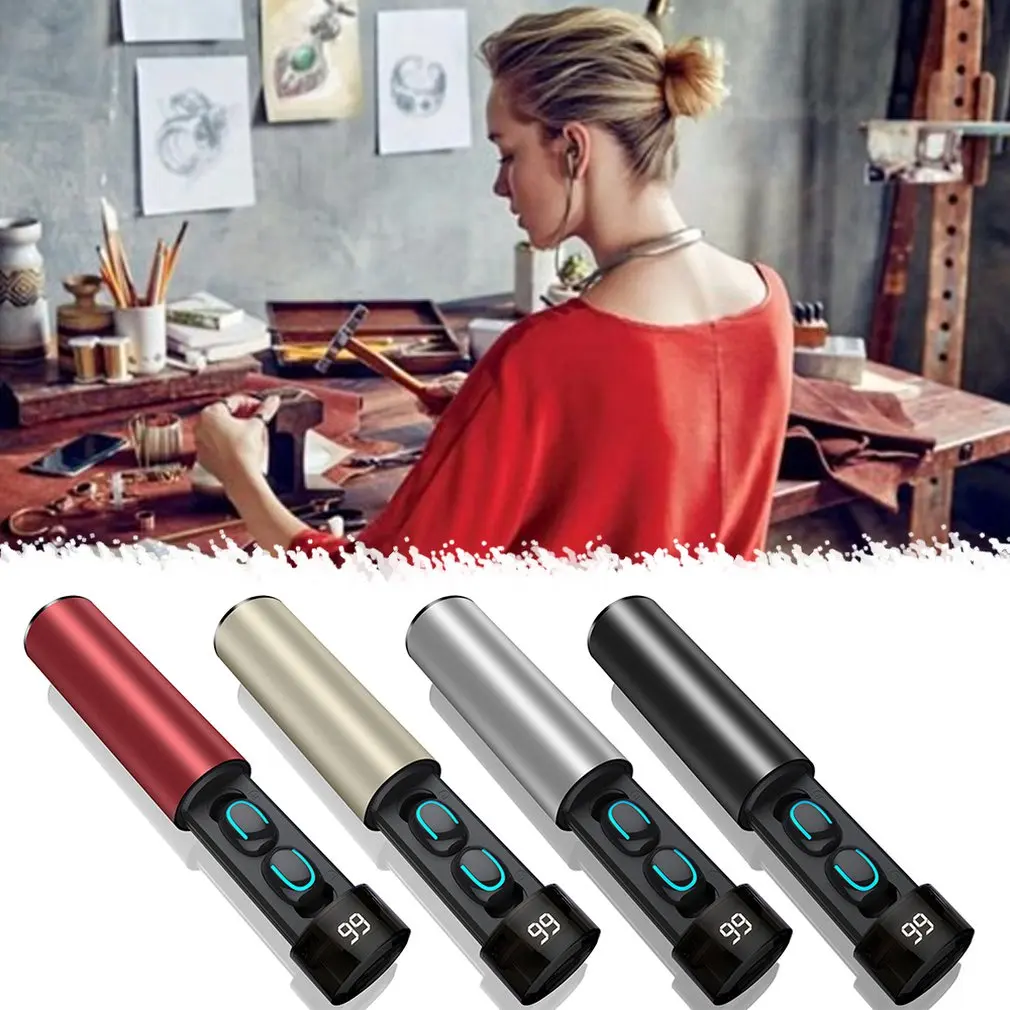 Q67 Wireless Headset Sports Binaural 5.0 Power Display Digital With Charging Treasure Mini | Электроника