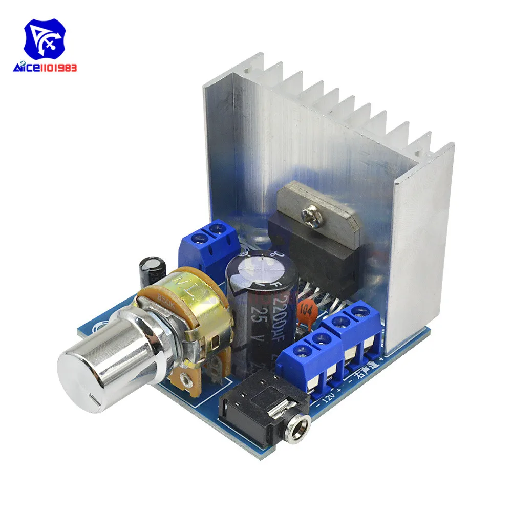 Diymore TDA7297 DC 9-15 в 2x15 Вт цифровой аудио усилитель модуль двухканальный усилитель плата с потенциометром 3,5 мм аудио разъем