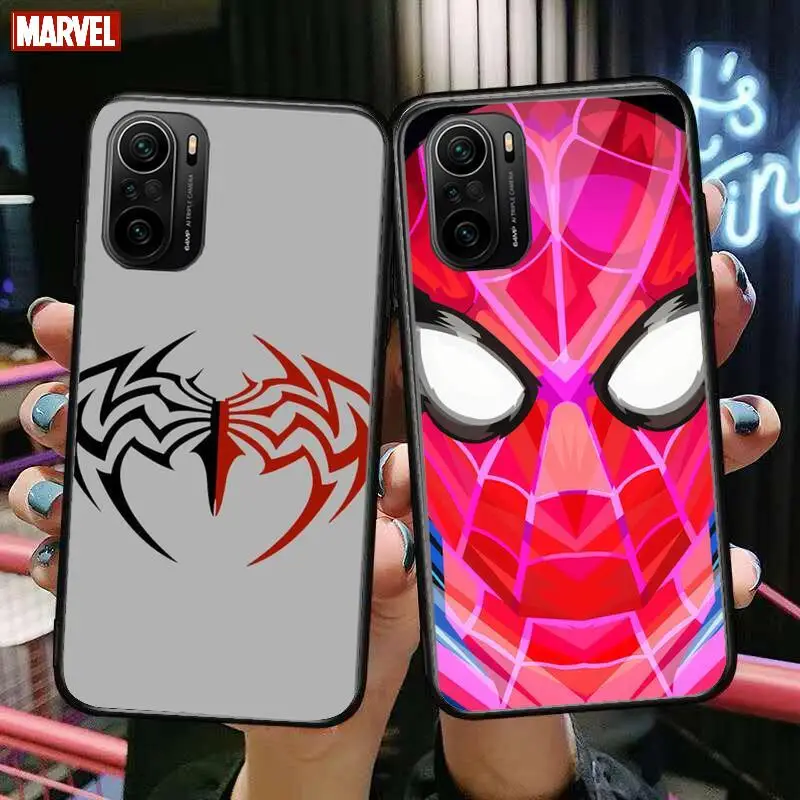 

Spider-Man Marvel Phone Case For xiaomi redmi POCO F1 F2 F3 X3 Pro M3 9C 10T Lite NFC Black Cover Silicone Back Prett mi 10 ultr