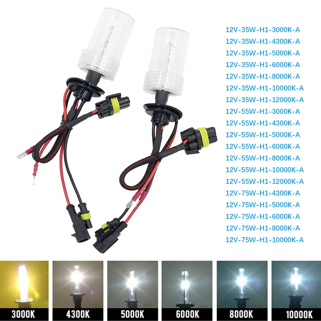 Tonewan ксеноновая лампа 2 шт. 35 Вт HID головной светильник для автомобиля авто H1 H4 H11
