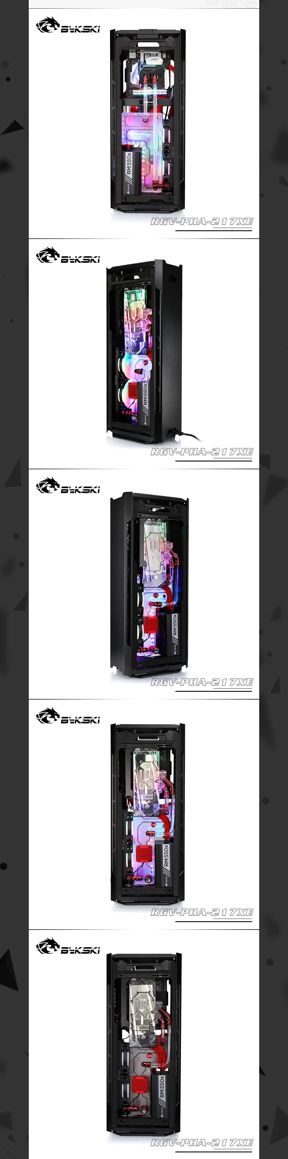 Bykski RGV-PHA-217 водные доски для Phanteks ES217XE чехол для Intel cpu водоблок и один GPU корпус