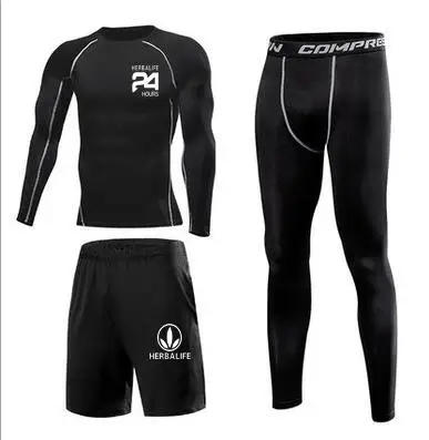 Спортивный комплект мужской новый стиль спортивный костюм для фитнеса из трех