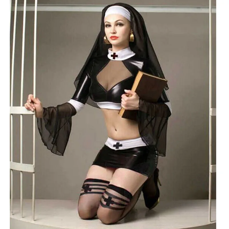 new Christmas HOT SELLING Sexy halloween nun costumes for women fantasy and sexy cosplay costume | Тематическая одежда и