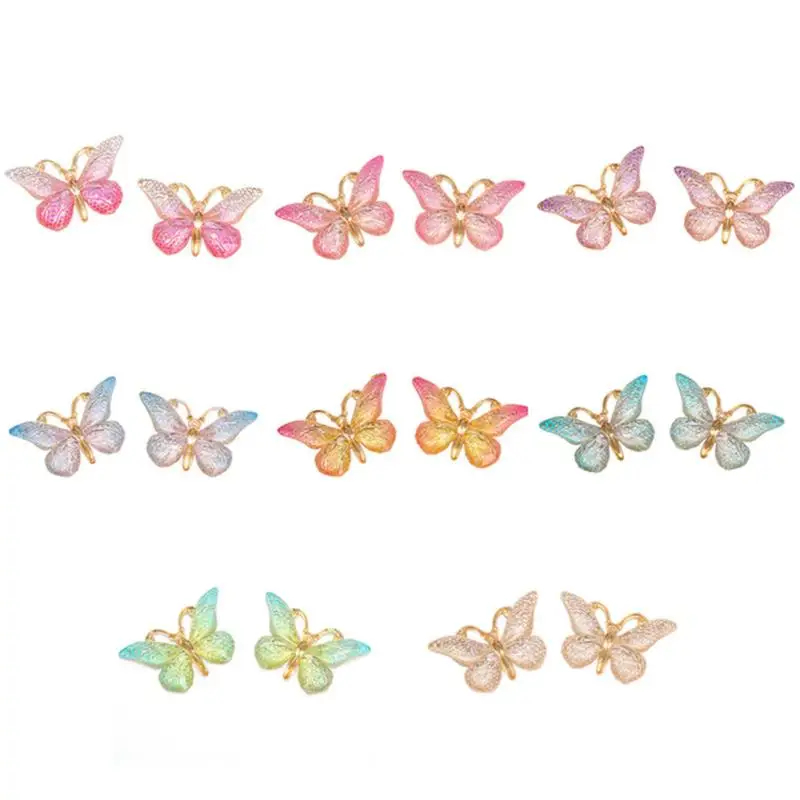 

10pcs Resin Multicolor Butterfly Decoration Phone Case Patch Jewelry Accessories