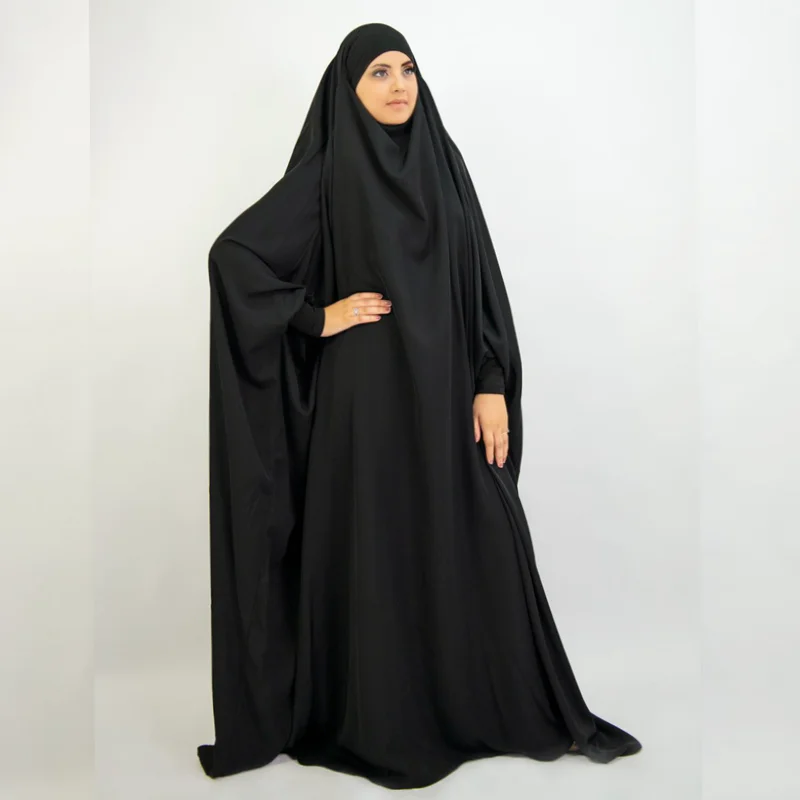 Рамадан с капюшоном, яркое платье, Дубай, абайя, молитвенная одежда, длинное платье с полным покрытием, мусульманская одежда Niqab
