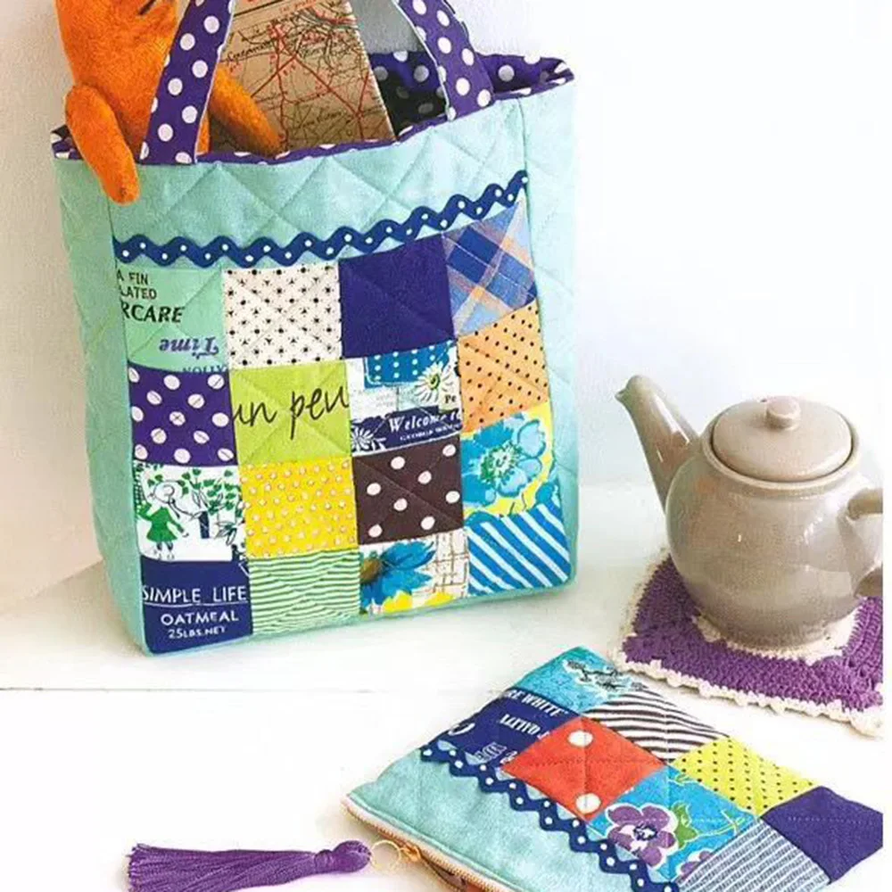 7 шт./компл. Лоскутная Ткань сделай сам хлопковая ткань с цветочным принтом в