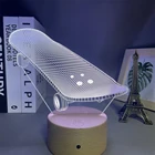 Форма скейтборда 3D иллюзия светодиодный ночсветильник крутой подарок для друзей Спальня Декор Лавовая Лампа сенсорсветильник свет Скейтбординг Спорт Вентиляторы