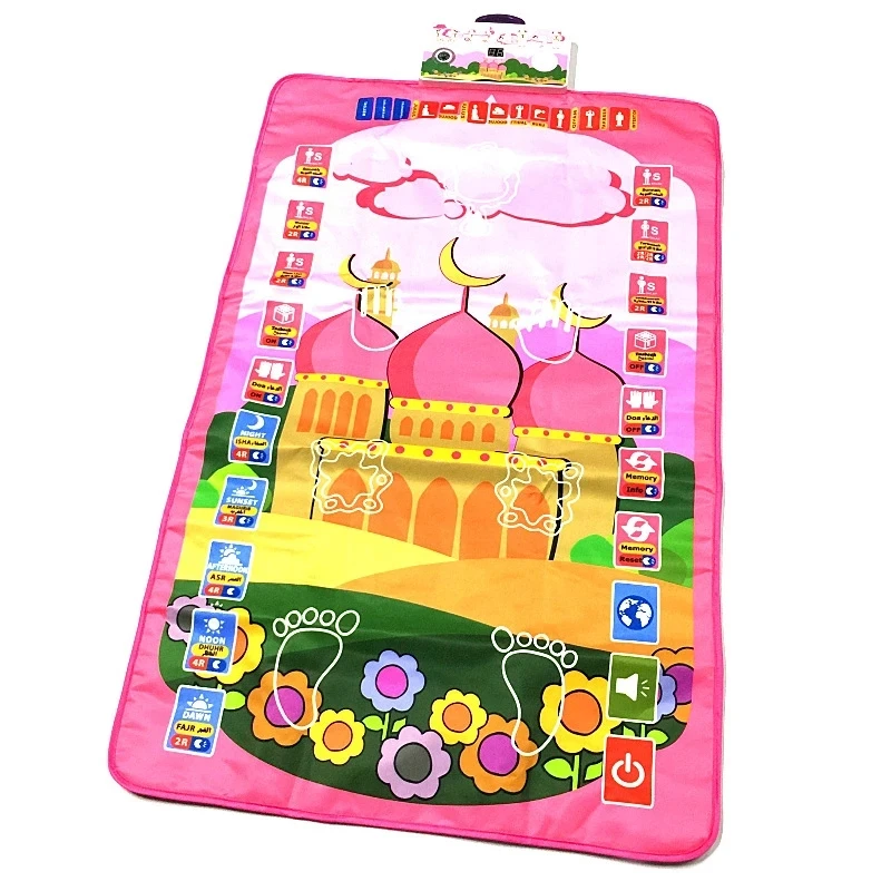 

Islamic Muslim Prayer Mat Children Educational Electronic Interactive Prayer Rug Carpet Worship Salat Musallah Speaker Rug Mats