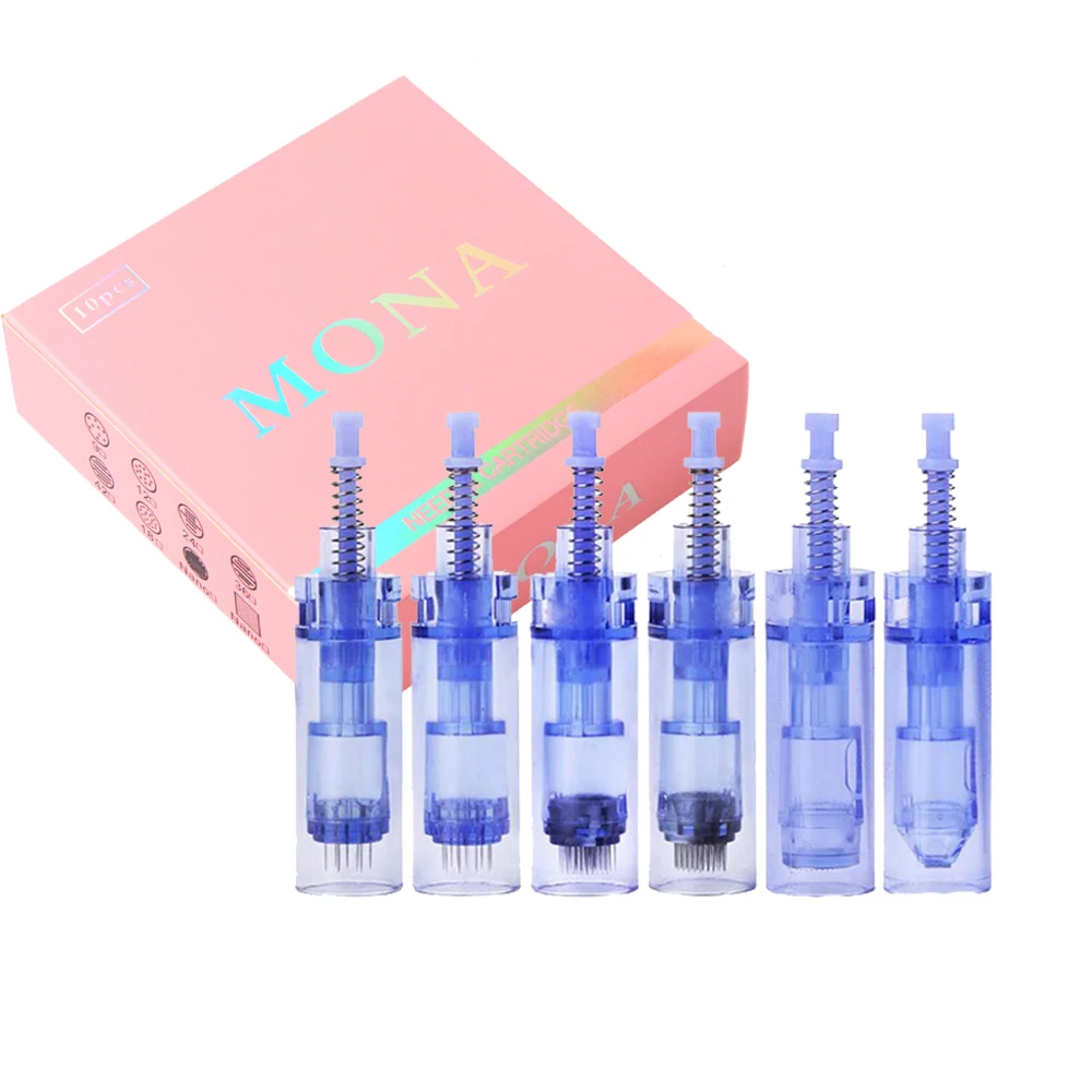 100pcs Derma Pen Microneedle Therapy Cartridge Needles Bayonet 9/12/36 Pins Meso Micro Needling For Derma A1 Tattoo Needles Tip