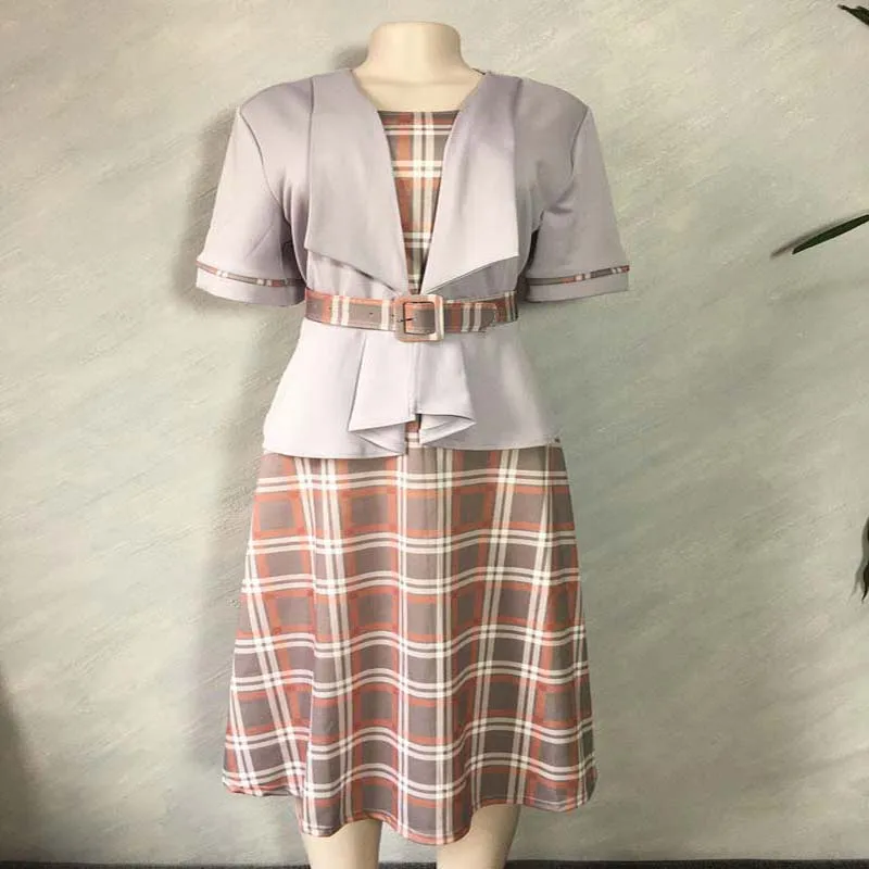 Комплект из двух предметов размера плюс платье в африканском стиле женский