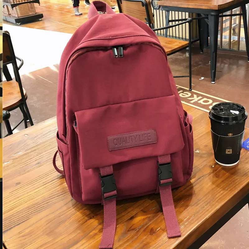 Холщовый школьный рюкзак с буквенным принтом школьные сумки для девочек