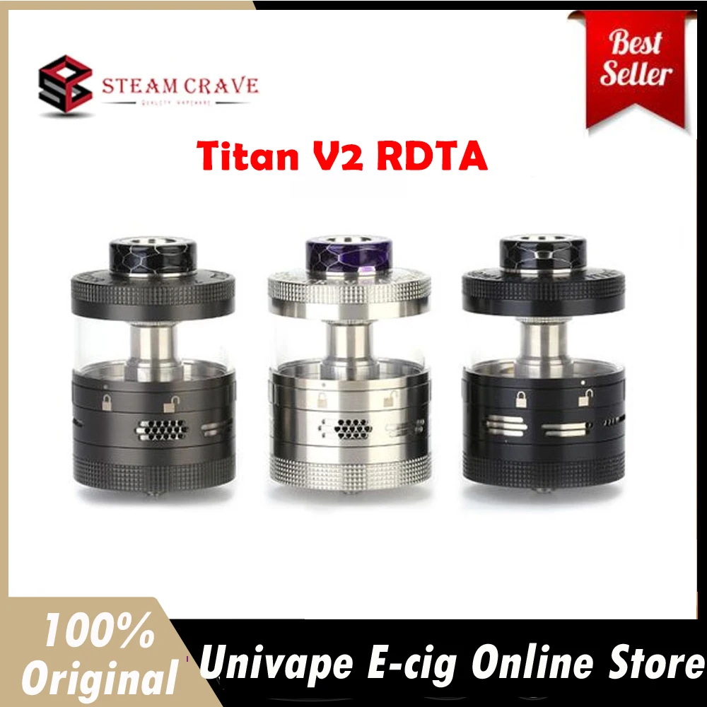 Оригинальный аромамайзер Steam Crave Titan V2 RDTA атомайзер Ремонтопригодный бак с