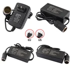 Автомобильный адаптер переменного тока 220 В в 12 В, адаптер питания 2 А 5 А 6 А 8 А 10 А, преобразователь автомобильного прикуривателя, инвертор 110 220 в 12 В, зажигалка США ЕС