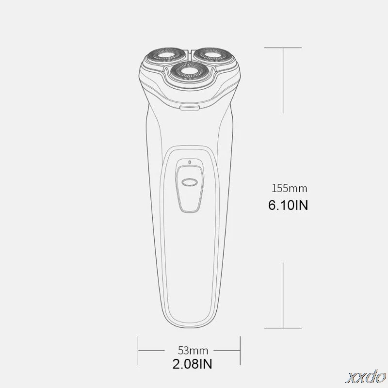 

USB Charging 3D Electric Shaver 3 Head Rotary Washable Razor Men Beard Trimmer