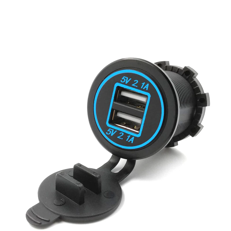 Водонепроницаемая розетка с двумя USB портами 4 2 А|Кабели адаптеры и разъемы| |