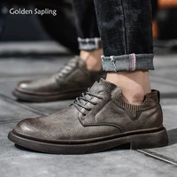 golden sapling retro loafers men fashion motorcycle shoe classics leisure flats vintage mens casual shoes outdoor winter loafer