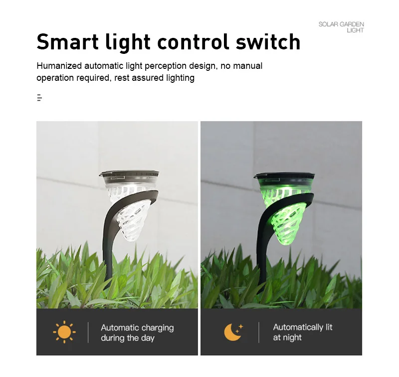 

Solar Lights Outdoor RGB inserted Garden Pathway Light Warm colorful Landscape Light For Lawn/Patio/Yard/Walkway