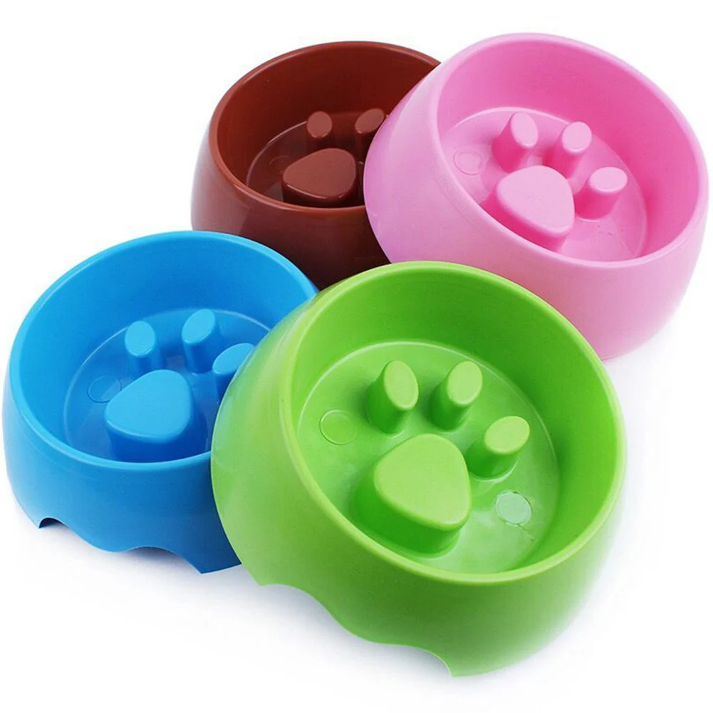 

Footprint Pet Feeder Anti Choke Slow Eating Dog Bowl Prevent Obesity Puppy Drinking Water Feeding Food Bowls Pets Food Dish