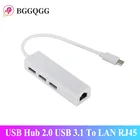 BGGQGG usb-хаб 2,0 USB 3,1 для LAN RJ45 Ethernet сетевой кабель адаптер 3 USB 3,1 порт концентратор USB Type C концентратор Ethernet USB C концентратор