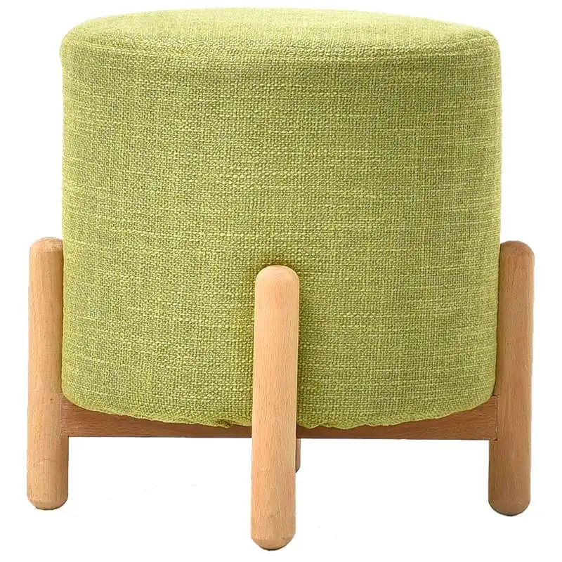 Стул тканевый для гостиной и дома маленькая скамейка из массива дерева стул