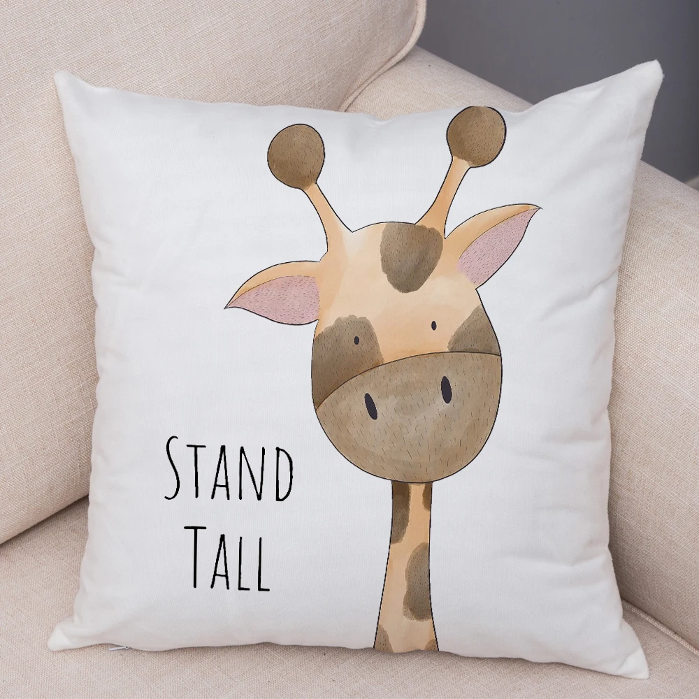 

Brave Zebra Hippo Pillow Case Decor Cute Animal Cushion Cover Sofa Plush Pillow Cover Home Dakimakura One Direction Pillows