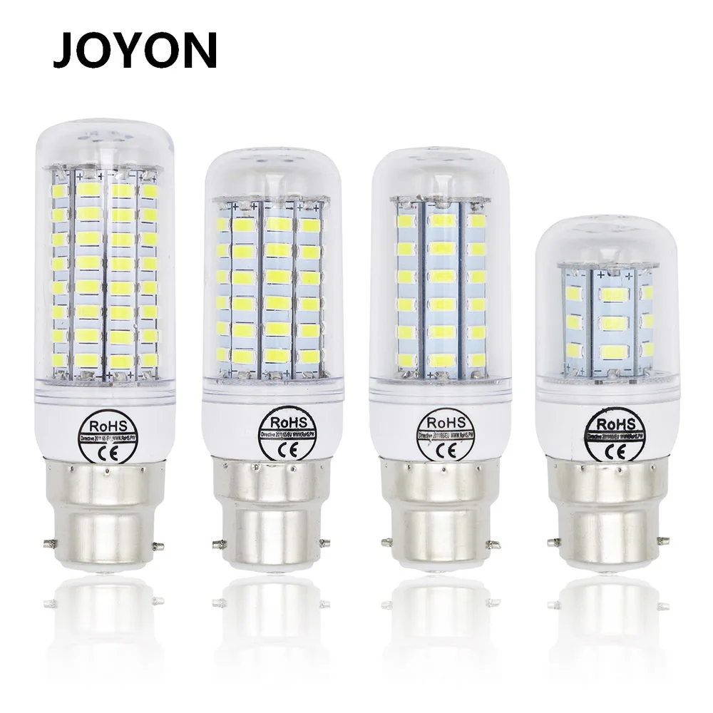 

B22 Led Bulbs 220V 7W 12W 15W 20W Light Bulb 72x 5730 SMD 30W Cold Warm White Led Spotlight Lamp