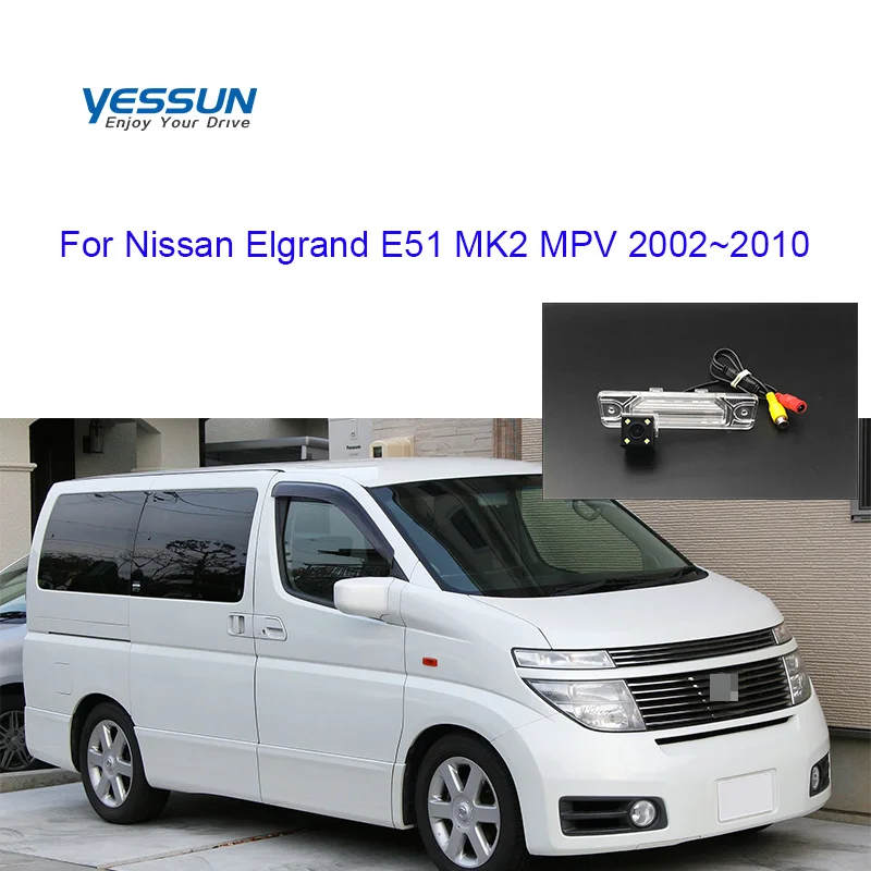 Камера заднего вида Yessun для Nissan Elgrand E51 MK2 MPV 2002 2003 2004 2005 ~ 2010 8M камера/CCD