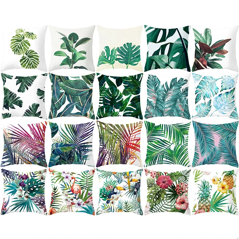 18*18 дюймов тропические искусственные наволочки 100% полиэстер светильник легкая